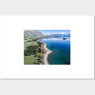 Lake Wanaka from the air 1 Posters and Art